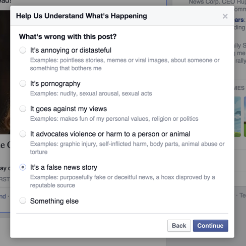 Come segnalare fake facebook