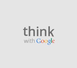 Logo di Think with Google Italia. fatti ispirare!