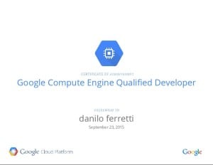 Certificazione Google Cloud Platform Compute Engine Developer