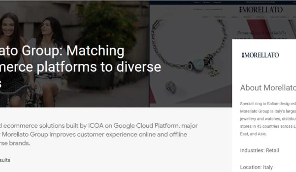 Google Cloud Platform: Morellato e-commerce by ICOA
