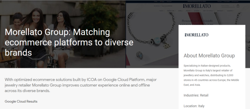 Google Cloud Platform: Morellato e-commerce by ICOA